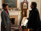Sandra Oh and Jay Duplass in "The Chair." by the Forward
			