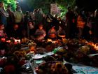 Mourners on the grounds of the Supreme Court in Washington, D.C. by the Forward
			