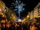 Fireworks explode over Black Lives Plaza in Washington, D.C. after Biden was declared the winner of the 2020 election. by the Forward
			