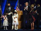 The Biden and Harris-Emhoff families. by the Forward
			