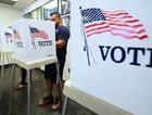 Voters cast their ballots for Early Voting at the Los Angeles County Registrar's Office in Norwalk, California on November 5, 2018 by the Forward
			