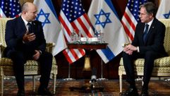 Israeli Prime Minister Naftali Bennett on the left meets U.S. Secretary of State Antony Blinken at the White House, Aug. 26, 2021. by the Forward
			