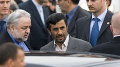 Then-Iranian President Mahmoud Ahmadinejad called Israel “racist” at the 2009 Durban Conference. He is pictured here with Ali Reza, the head of Iran’s mission to the United Nations in Geneva. by the Forward
			