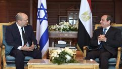 Israel's Naftali Bennett and Egypt's Abdel-Fattah al-Sissi in Sharm al-Sheikh by the Forward
			