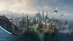 A promo image for Disney Parks' "Star Wars"-themed lands. by the Forward
			