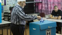 An Arab man casts his ballot in Israel's general elections on April 9, 2019 in the village of Kafir Qasim, Israel. by the Forward