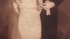 The author's grandparents, Regina and Alexander Brill, on their wedding day. by the Forward
			