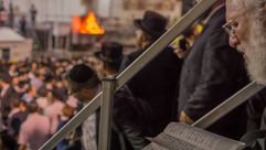 Jews celebrating the festival of Lag Ba'omer. by the Forward
			