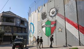 Section of the separation barrier in the West Bank by the Forward
			