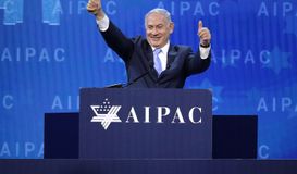 Israeli Prime Minister Benjamin Netanyahu addresses the American Israel Public Affairs Committee's annual policy conference at the Washington Convention Center March 6, 2018 in Washington, DC. by the Forward