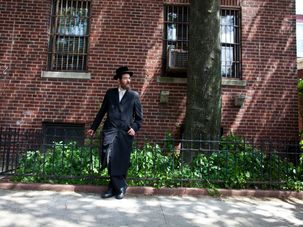 A Hasidic man in Borough Park, Brooklyn. by the Forward