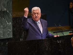 President of the Palestinian Authority, Mahmoud Abbas, at the United Nations by the Forward
			