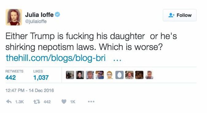 Julia Ioffe Fired Over Obscene Ivanka Trump Tweet by the Forward