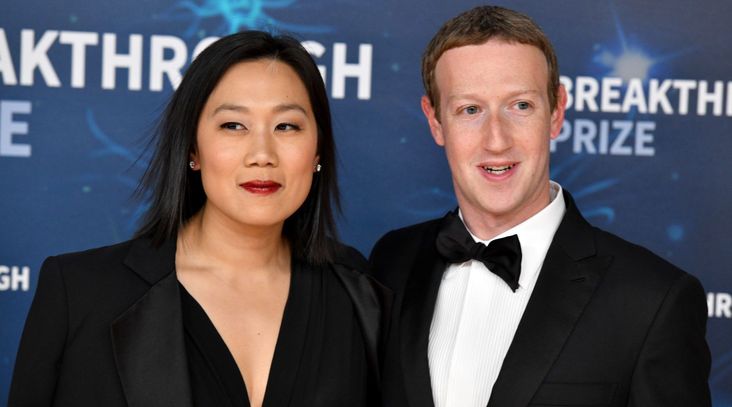 Priscilla Chan and Mark Zuckerberg, seen in 2019.