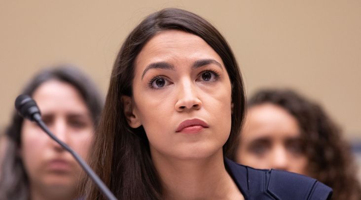 Alexandria Ocasio-Cortez at a House committee hearing, July 12, 2019. She said Dov Hikind had a "First Amendment right to express his views and should not be blocked for them.” (Aurora Samperio/NurPhoto via Getty Images)
