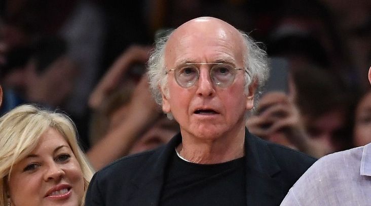 Larry David at a Los Angeles Lakers game at the Staples Center in Los Angeles, Nov. 15, 2019. (Kevork S. Djansezian/Getty Images)
