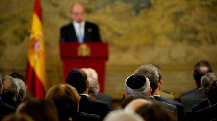 A ceremony at Spain's Royal Palace in madrid marked the passing of a law granting citizenship to Sephardic Jews, Nov. 30, 2015.
