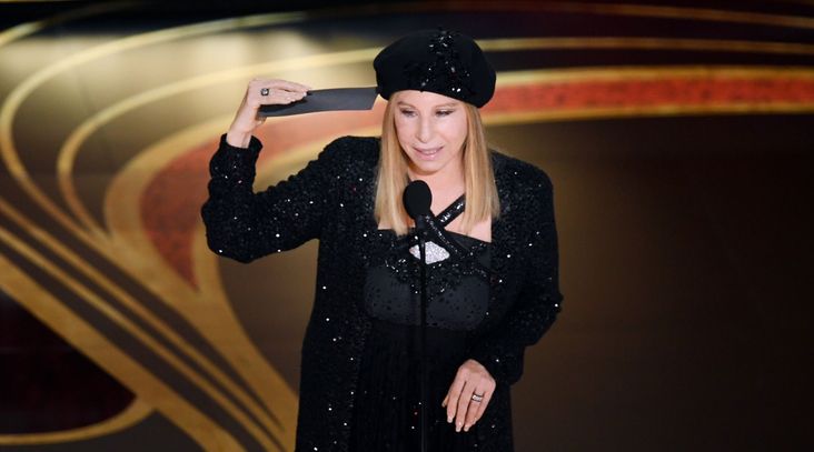 Barbra Streisand speaks onstage at the Academy Awards in Hollywood, Calif., Feb. 24, 2019.