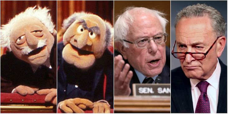 Bernie Sanders and Chuck Schumer look like Muppets