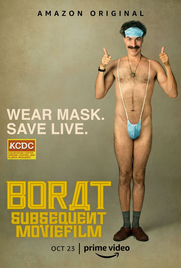 Sacha Baron Cohen in the poster for "Borat Subsequent Moviefilm."