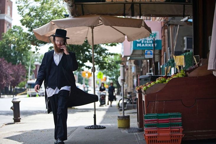 A Hasidic Jewish man in Borough Park, Brooklyn, July 13, 2011.