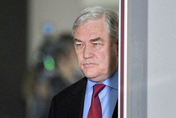 Former press magnate Conrad Black arrives at federal court for a resentencing hearing on June 24, 2011 in Chicago, Illinois.