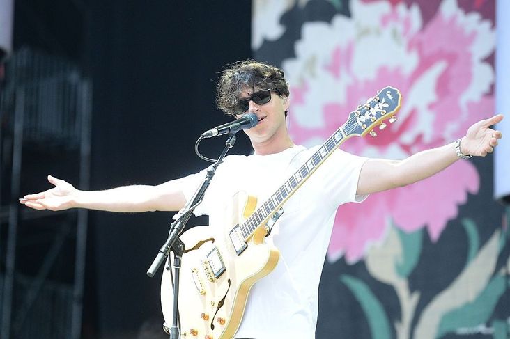 Ezra Koenig, performing at a music festival in 2014, writes music influenced by Judaism