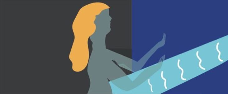 Illustration of blonde woman