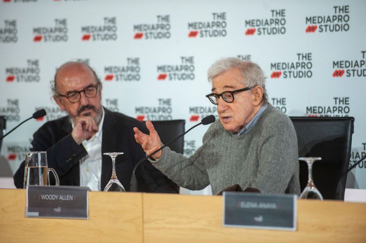 Woody Allen attends a Press Conference at Kursaal auditorium to talk about the new film he is filming in San Sebastian on July 09, 2019 in San Sebastian, Spain