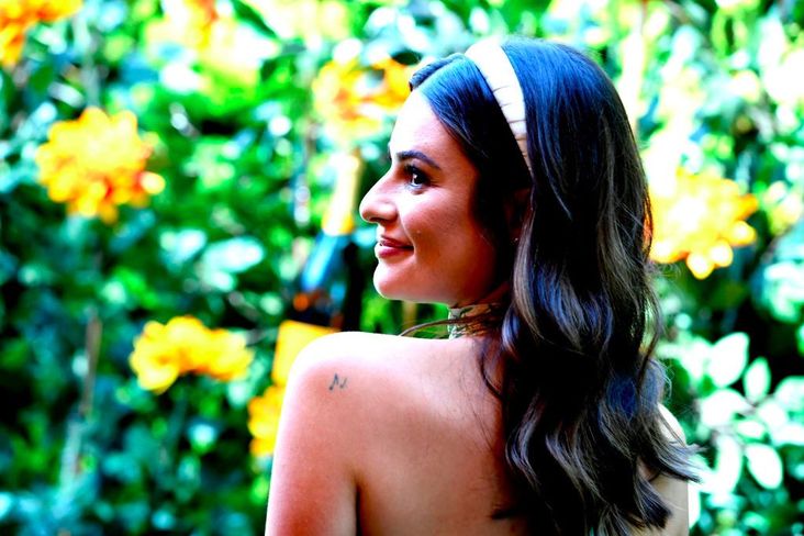 Lea Michele is expecting her first child with husband Sandy Reich.