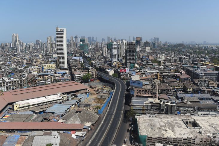 The normally-bustling city of Mumbai during the corona virus lockdown.