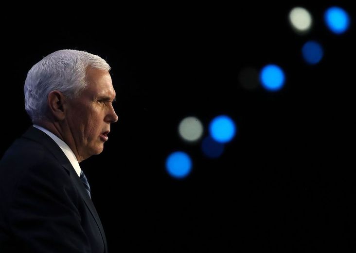 Vice President Mike Pence speaks during the American Israel Public Affairs Committee (AIPAC) policy conference, on March 2, 2020 in Washington, DC.