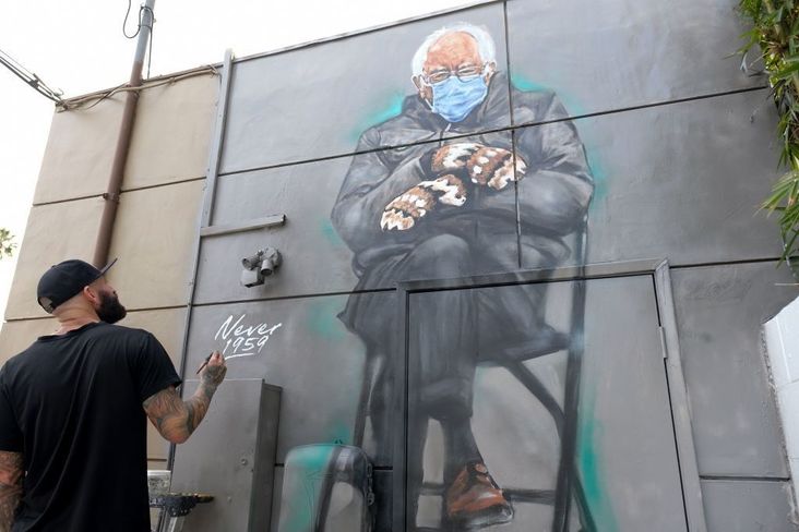 Bernie Sanders mural