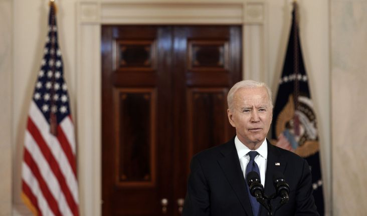 President Joe Biden speaks in the Cross Hall of the White House in Washington, D.C., U.S., on Thursday, May 20, 2021.