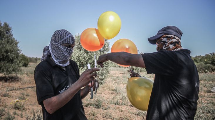 Hamas incendiary balloons