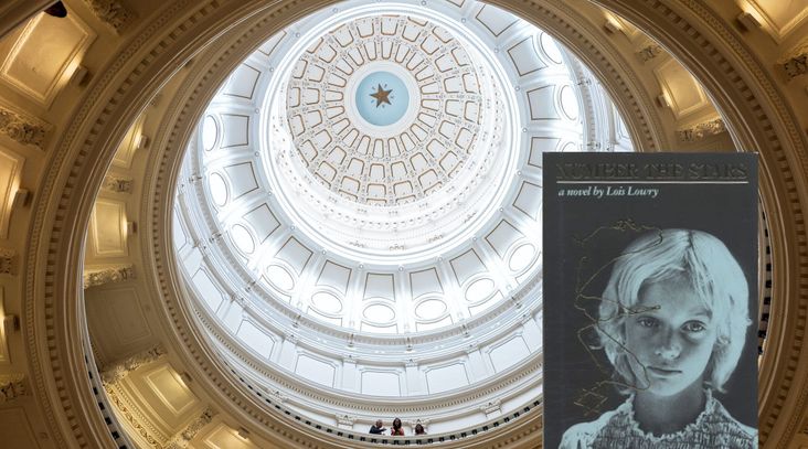 The Texas State Capitol rotunda, seen from below, is where state legislation is passed. Teachers wondered whether "Number the Stars," a Holocaust novel, would require an "opposing" perspective under the terms of a new education law there. (Tamir Kalifa/Getty Images)