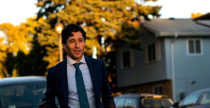 Minneapolis mayor Jacob Frey arrives at a campaign event on October 26, 2021 in Minneapolis, Minnesota