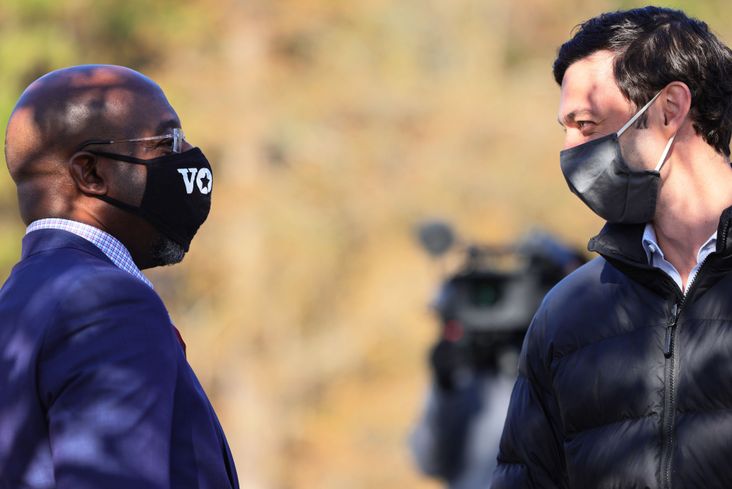 Georgia Democratic Senate candidates Rev. Raphael Warnock and Jon Ossoff