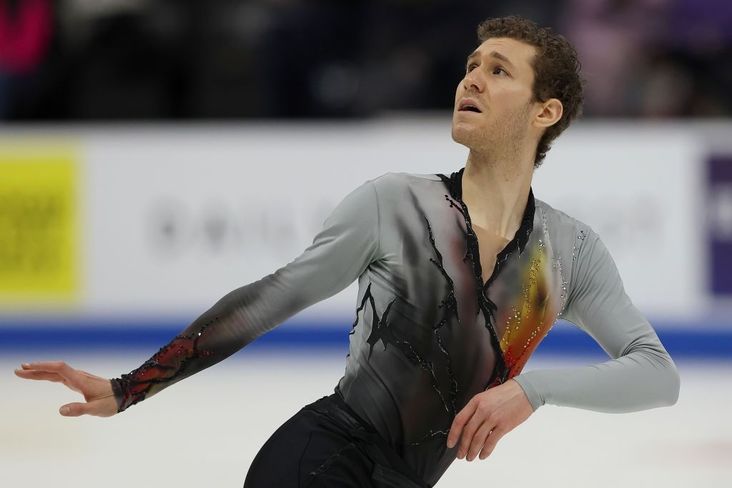 Jason Brown skates in the Men's Free Skate during the U.S. Figure Skating Championships at Bridgestone Arena on January 09, 2022 in Nashville, Tennessee. (Photo by Matthew Stockman/Getty Images)