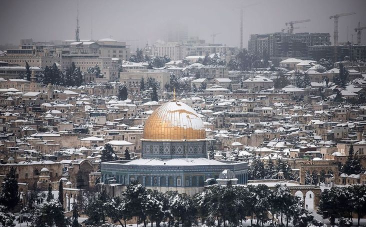 Snow over Jerusalem in 2015