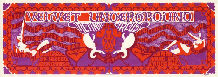 A poster advertising the Velvet Underground