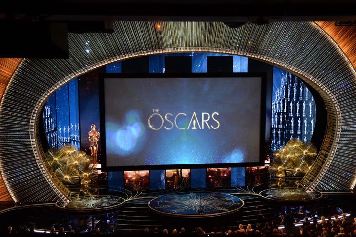 View of the stage for the 2016 Academy Awards