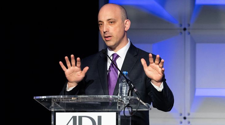 Anti-Defamation League CEO Jonathan Greenblatt speaks at the group's 2018 National Leadership Summit in Washington, D.C. (Michael Brochstein/SOPA Images/LightRocket via Getty Images)