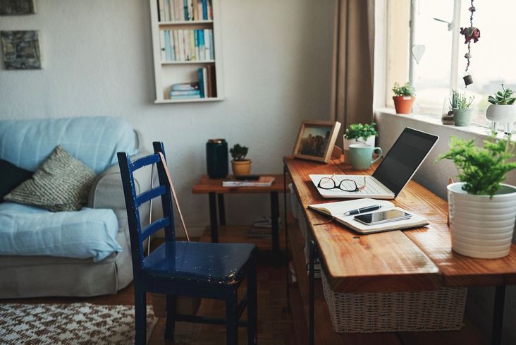 Working from home.