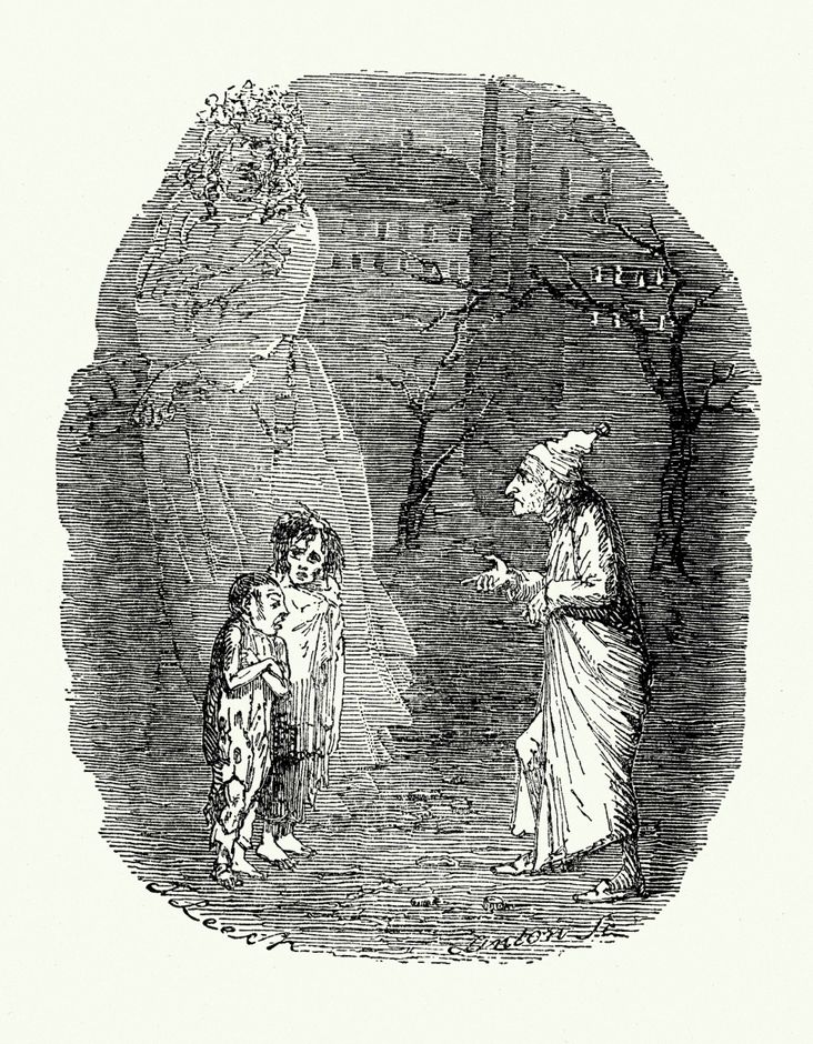 A scene from "A Christmas Carol"