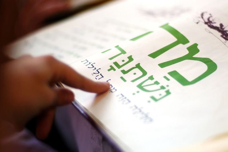 Ma Nishtana page in the haggadah.