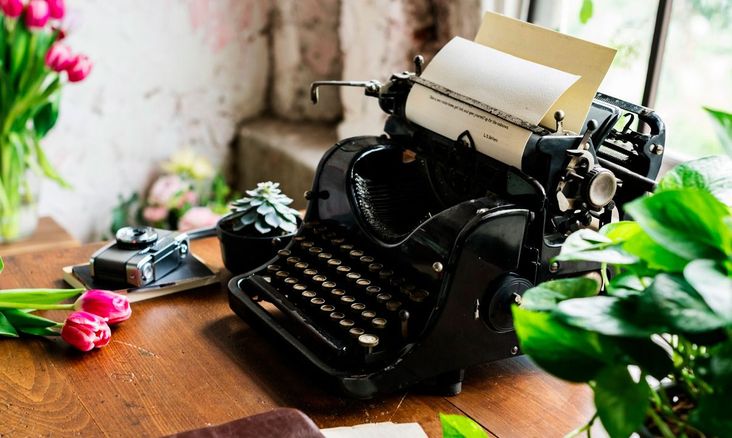 A typewriter.