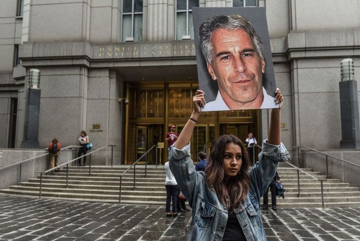 Protest against Jeffrey Epstein