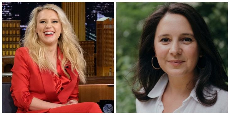 SNL actress Kate McKinnon and New York Times writer Bari Weiss