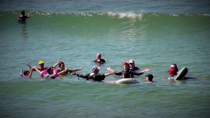 A still from "Kosher Beach."